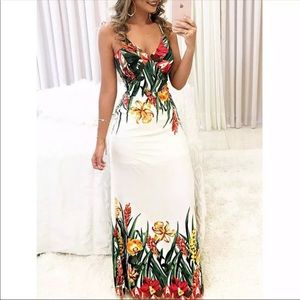 Women’s Elegant Vintage Floral Maxi Dress 12